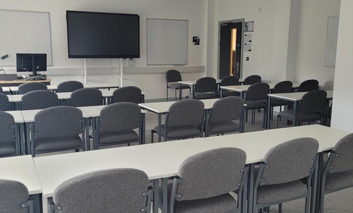 A wide range of classrooms available to hire - equipped with AV equipment.